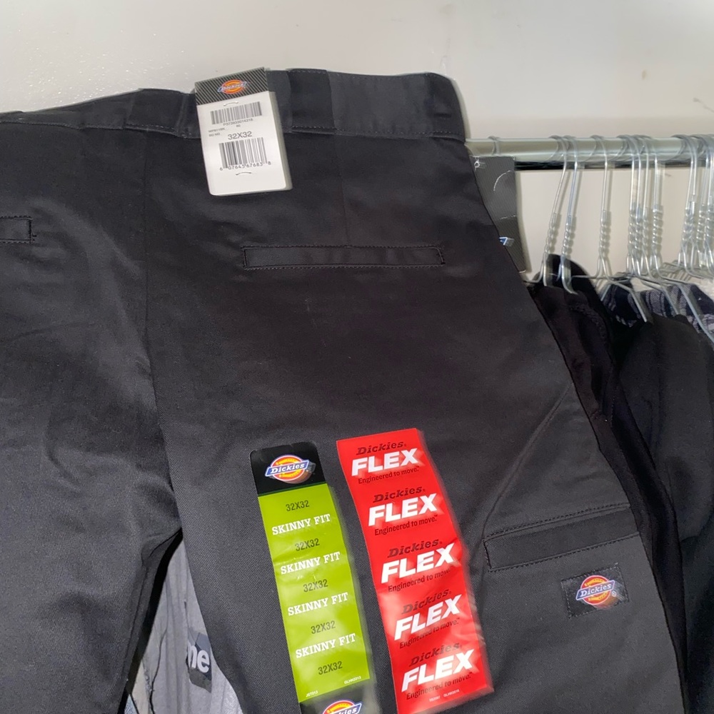 Twill Work Pant Skinny Fit Straight Leg